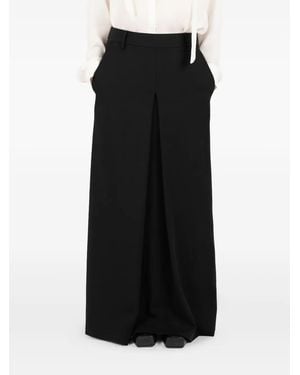 Societe Anonyme Pleated-Detail Long Skirt - Black