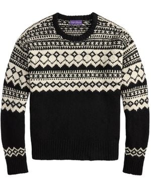 Ralph Lauren Fairisle Cashmere Sweater - Black