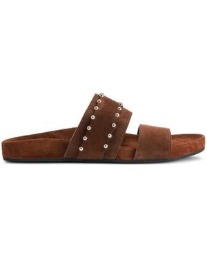 Giuseppe Zanotti Ryan Stud-Embellishment Double-Banded Sandals - Brown
