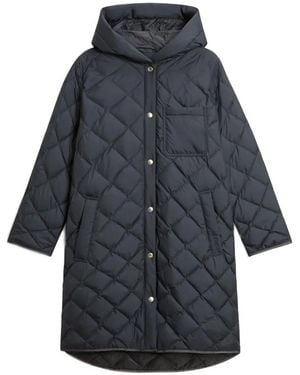 Woolrich Quilted Hooded Parka - Blue
