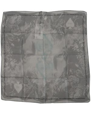 CoSTUME NATIONAL Foulard En Soie À Fleurs - Gris