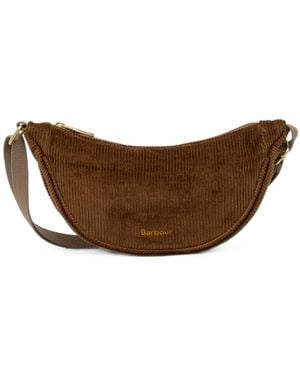 Barbour Corduroy Cross Body Bag - Brown