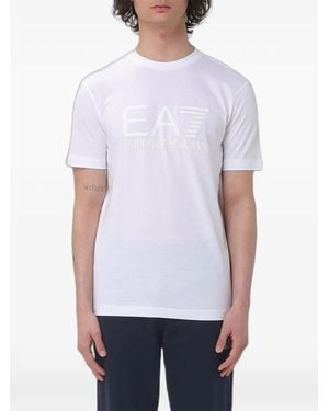 EA7 Logo-Print T-Shirt - White