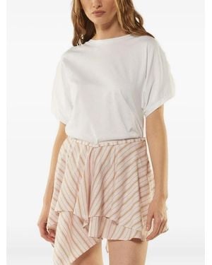 Dondup Ruched-Detail T-Shirt - White
