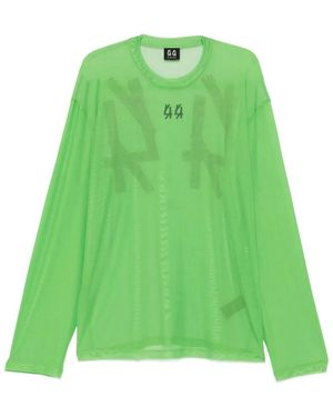 44 Label Group Logo-Print Mesh Sweatshirt - Green