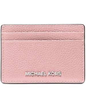 Michael Kors Grained Leather Card Holder - Pink