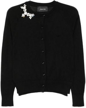 Simone Rocha Broken Necklace Cardigan - Black