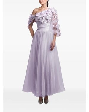 Gemy Maalouf Robe Longue Asymétrique À Une Épaule - Purple