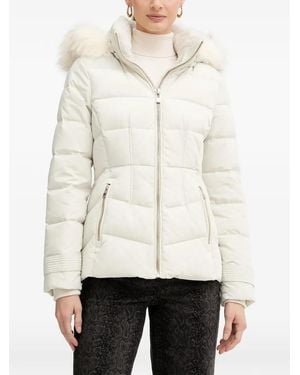 Morgan Hooded Puffer Jacket - White