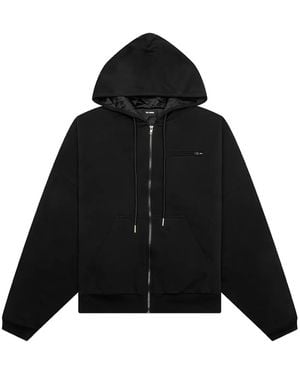 Willy Chavarria Zip-Up Hoodie - Black