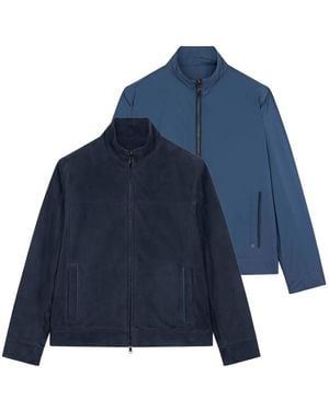 Paul & Shark Reversible Suede Jacket - Blue