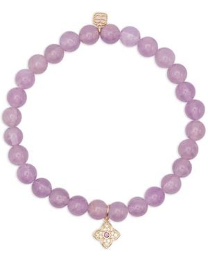 Sydney Evan 14K Amethyst And Diamond Charm Bracelet - Pink