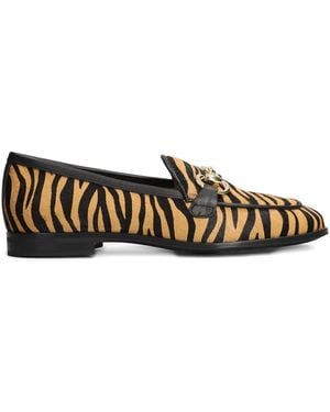 Pedro Miralles Loafer mit Animal-Print - Braun