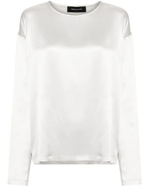 Fabiana Filippi Silk Satin Blouse - White