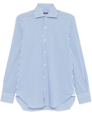 Barba Napoli Striped Shirt - Blue