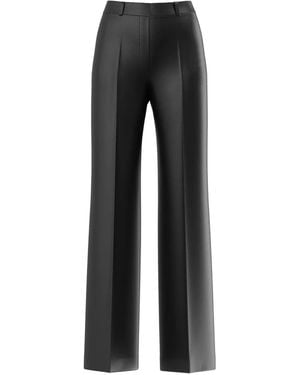 HUGO Tailored Faux-Leather Trousers - Black