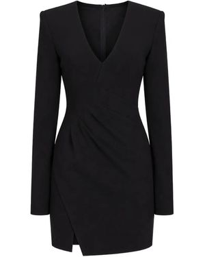 DSquared² Draped Long-Sleeve Dress - Black