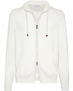 Brunello Cucinelli フーデッド カーディガン - ホワイト
