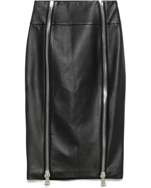 MITILIANE COUTURE Minirock Aus Leder - Schwarz