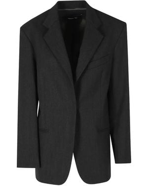 FEDERICA TOSI Notched-Lapels Single-Breasted Blazer - Black