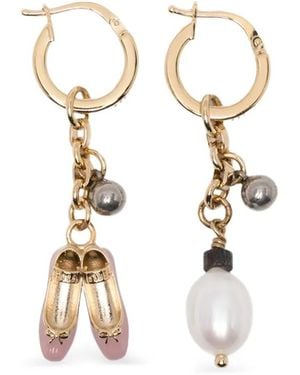 Miu Miu Ohrringe Mit Anhänger - Weiß