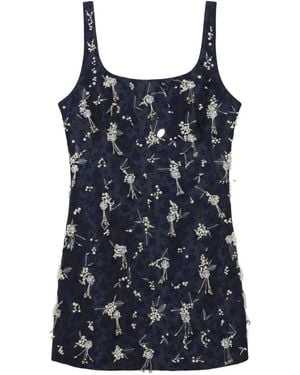 Jonathan Simkhai Viva Jacquard Embellished Mini Dress - Blue