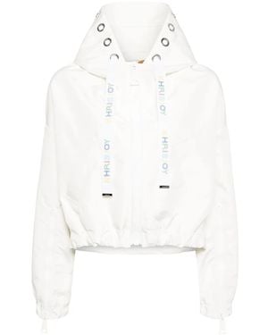 Khrisjoy Hooded Cropped Windbreaker - White