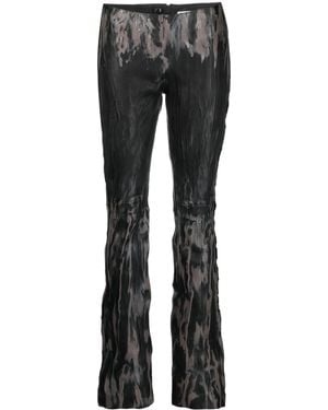 Acne Studios Faded-Effect Flared Trousers - Black