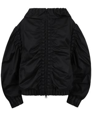 RAXXY Ruched Hoodie - Black