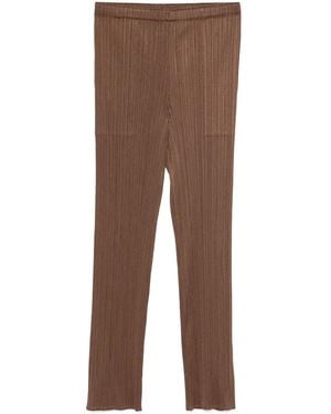 Pleats Please Issey Miyake Pantaloni New Colorful Basics 4 - Marrone