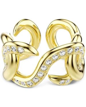 Swarovski Dextera Crystal-Embellished Intertwined Ring - Metallic