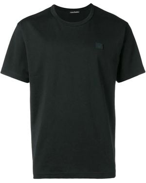 Acne Studios Face-Patch Crew Neck T-Shirt - Black