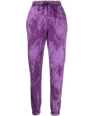 IRENEISGOOD Tie-Dye Print Track Pants - Purple