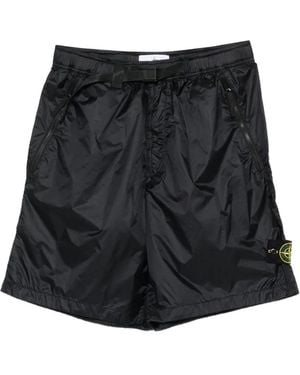 Stone Island Bermuda Loose Wide Leg - Black
