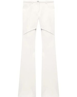 Courreges Ellipse Zipped Twill Trousers - White