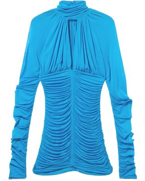 Blumarine Minikleid Mit Stehkragen - Blau