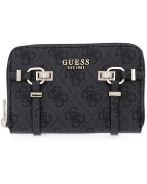 Guess Portefeuille Leona 4G À Boucle - Black