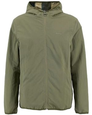 Barbour Hooded Zip-Up Jacket - Green