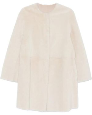 Manzoni 24 Sheepskin Reversible Coat - White