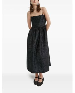 Stine Goya Square-Neck Midi Dress - Black