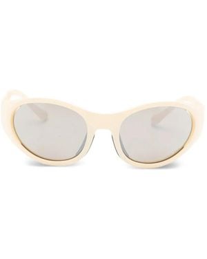 Alba Optics Anvma Sonnenbrille Mit Ovalem Gestell - Weiß