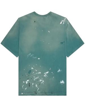 Neighborhood Savage Paint-Splatter Crew-Neck T-Shirt - Green