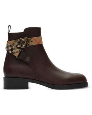 Burberry Stivaletti A Quadri - Marrone