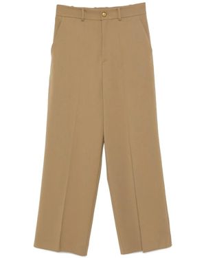 P.A.R.O.S.H. Pressed-Crease Pants - Natural