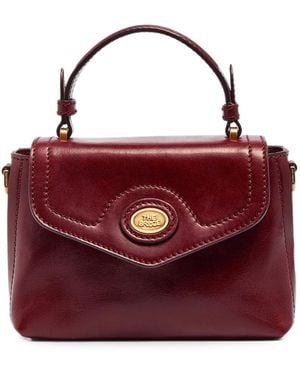 The Bridge Mini Leather Tote Bag - Red