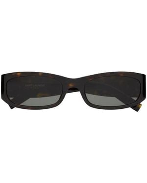 Saint Laurent Gafas de sol SL M152 con montura rectangular - Negro