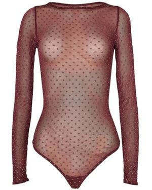Wolford Body Con Motivo De Lunares - Morado