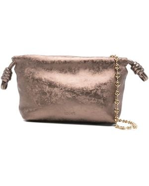 Loewe Flamenco Knot-Detail Clutch Bag - Gray