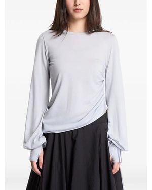 Y-3 Cinched Draped Top - White