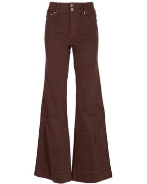 Alice + Olivia Perfect Wide-Leg Jeans - Brown